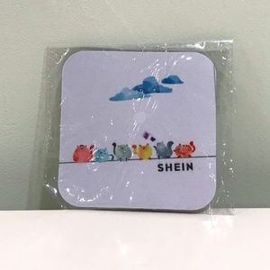 NWT SHEIN Super Cute Cartoon Print Square Coaster